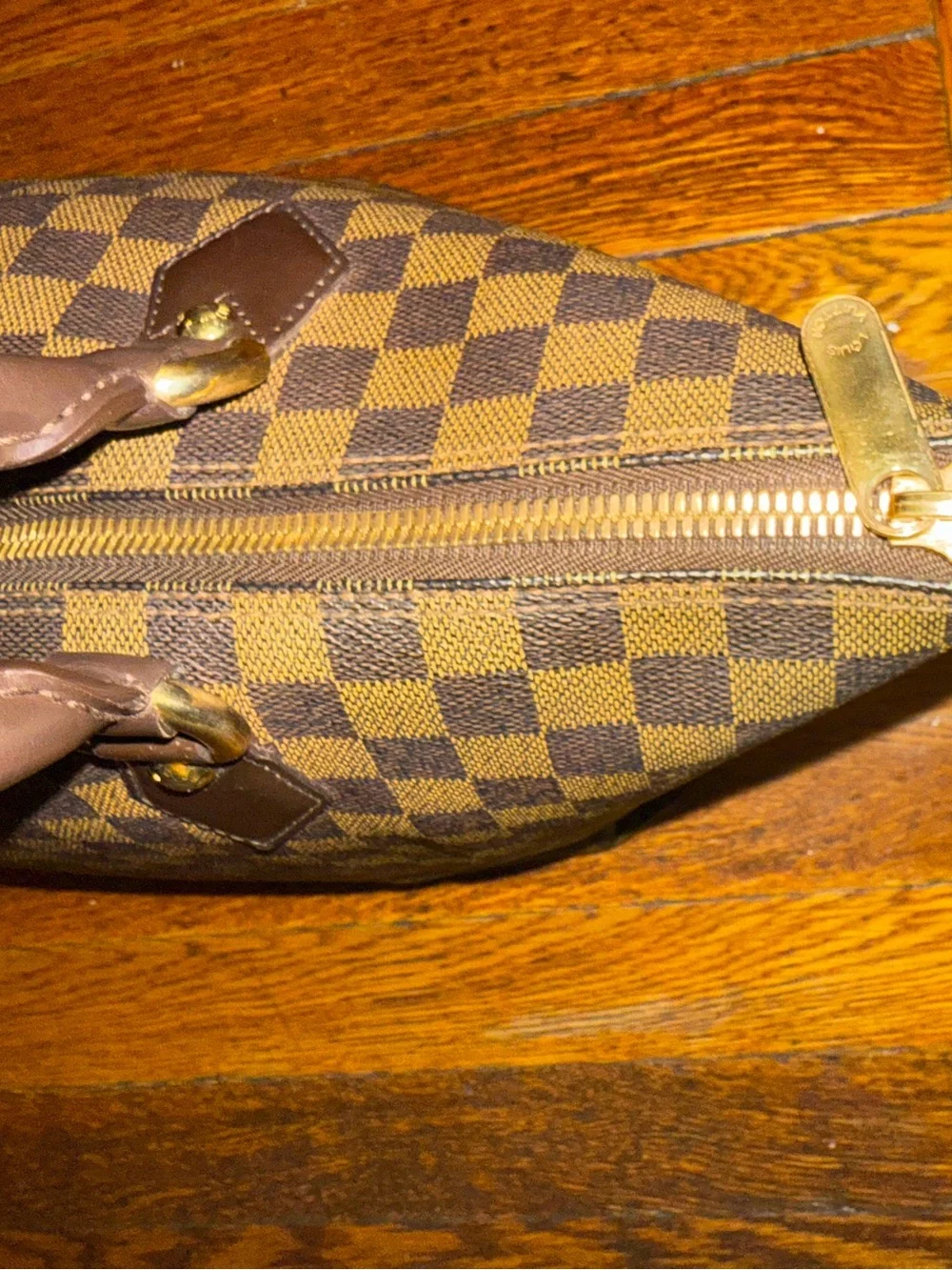 Louis Vuitton Damier Ebene Saleya PM Tote Shoulder Handbag